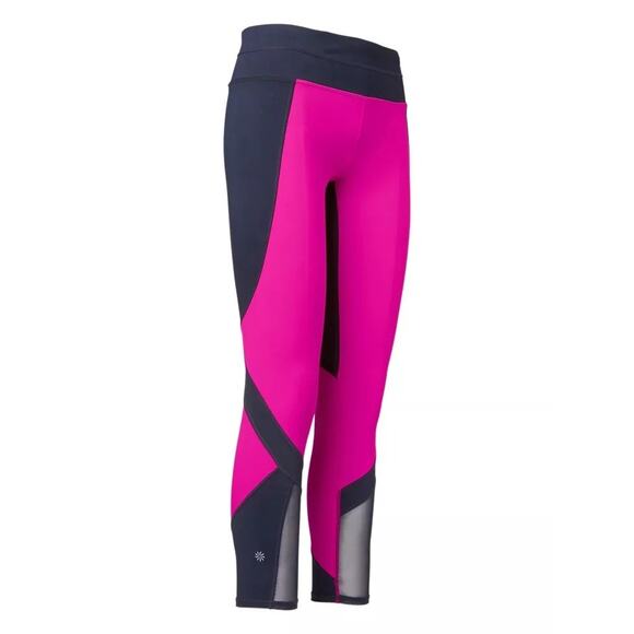 Athleta Pink Blue Colorblock Sonar Leggings XS - Picture 2 of 6